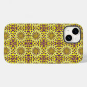 Geel Chrysanthemum Floral Paars gebarenteerd Case-Mate iPhone Case (Achterkant (horizontaal))