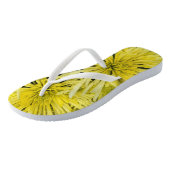 Geel Chrysanthemum Floral Teenslippers (Schuin)