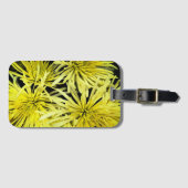 Geel Chrysanthemum Flower Bagagelabel (Voorkant (horizontaal))