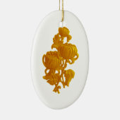 Geel chrysanthemum keramisch ornament (Rechts)