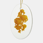 Geel chrysanthemum keramisch ornament (Links)