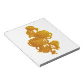 Geel chrysanthemum notitieblok (Schuin)