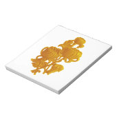 Geel chrysanthemum notitieblok (Linkerzijde)