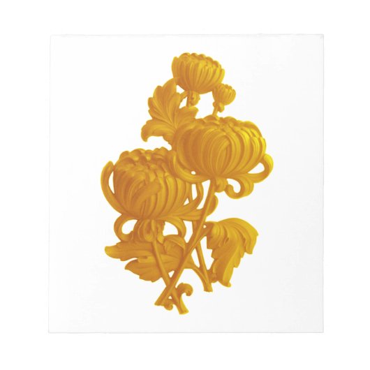 Geel chrysanthemum notitieblok (Voorkant)