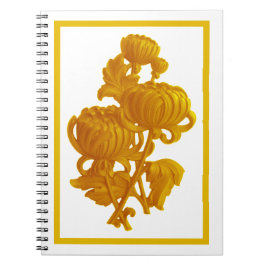 Geel chrysanthemum notitieboek