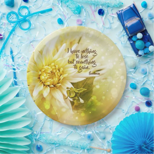 Geel Chrysanthemum Partij Papier Bord Gezegde (Feest)