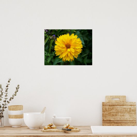 Geel chrysanthemum poster (Keuken)