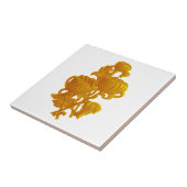 Geel chrysanthemum tegeltje (Zijkant)