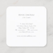 Geel cirkelmotief Logo Vierkante Visitekaartje (Achterkant)