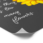 geel citaat voor zonnebloem voor tuinders poster (Hoek)