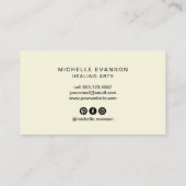 Geel Citrien Crystal Massage Therapeut Visitekaartje (Achterkant)