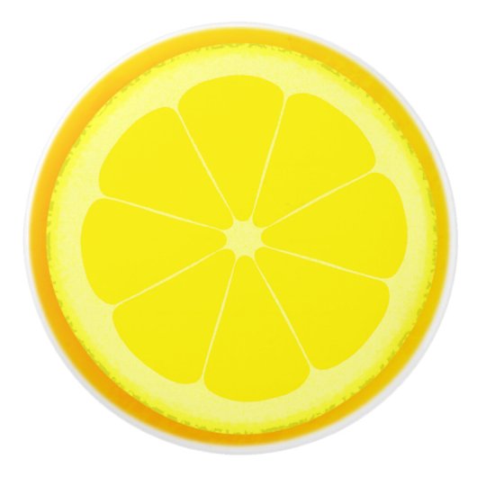 Geel citroen plak knop handvat (Voorkant)