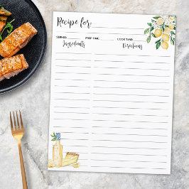 Geel citroenfruit en blauwe strepen Recept Invoege