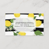 Geel citroenfruit Keel gestreept Visitekaartje (Achterkant)