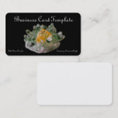 Geel citroengroen kwarts kristal visitekaartje (Voorkant / Achterkant)