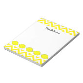 Geel citroennotitieblok voor leraar | Gepersonalis Notitieblok (Linkerzijde)