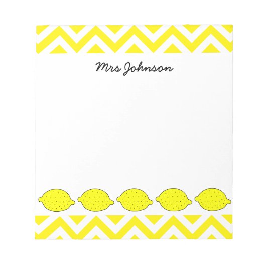 Geel citroennotitieblok voor leraar | Gepersonalis Notitieblok (Voorkant)