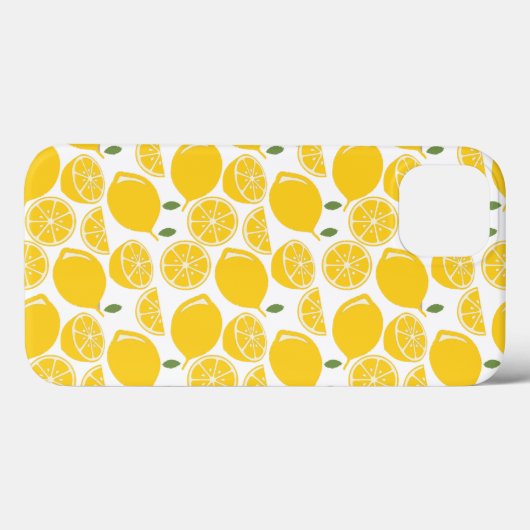 Geel citroenpatroon Case-Mate iPhone case (Achterkant (horizontaal))