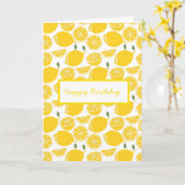 Geel citroenpatroon kaart (Gele Bloem)