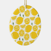 Geel citroenpatroon keramisch ornament (Rechts)