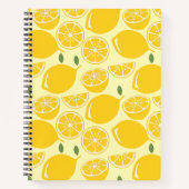 Geel citroenpatroon notitieboek (Voorkant)