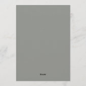 Geel Citrus Botanische Bruiloft Kaart (Achterkant)