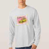 Geel Classic 2CV op lichtgrijs T-shirt (Voorkant)