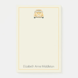 Geel Classic  Buggy Bug Car Gepersonaliseerd Post-it® Notes