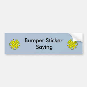 Geel Clover Ribbon door Kenneth Yoncich Bumpersticker