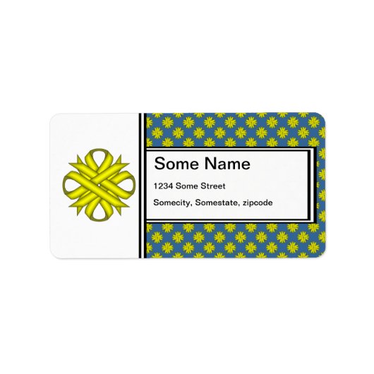 Geel Clover Ribbon door Kenneth Yoncich Etiket (Voorkant)