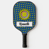 Geel Clover Ribbon door Kenneth Yoncich Pickleball Paddle (Voorkant)