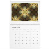 Geel Collectie Abstracte fractals 2026 Kalender (Jan 2026)