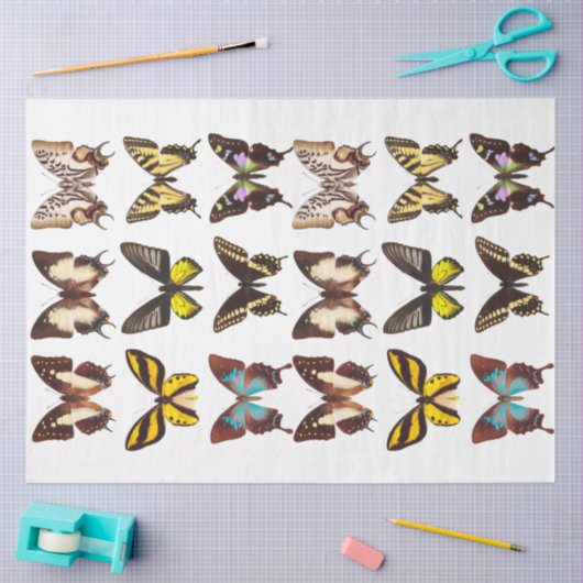 Geel Collectie van de Botervlieontbinding Tissuepapier (Craft)