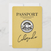 Geel Colorado Passport Save The Date (Voorkant)