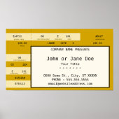 geel concertkaartje poster (Voorkant)