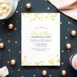 Geel Confetti Stippen Verjaardagsfeest Kaart<br><div class="desc">Moderne en trendy uitnodigingen in een stijlvol confetti-thema dat perfect is voor verjaardagsfeestjes,  bachelorette feestjes,  gezinsherenigingen,  nieuwjaarsfeesten,  kerstfeestdagen,  kantoor en nog veel meer!</div>