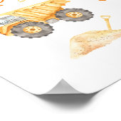 Geel constructie alfabet bord poster (Hoek)