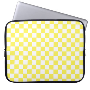Geel controlebord laptop sleeve
