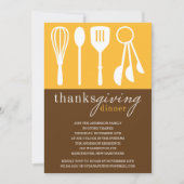 GEEL COOKING | THANKSGIVING DINNER INVITE KAART (Voorkant)