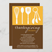 GEEL COOKING | THANKSGIVING DINNER INVITE KAART (Voorkant / Achterkant)