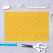 Geel, cool, trendy, modern, stedelijk zigzagpatroo tissuepapier (Craft)