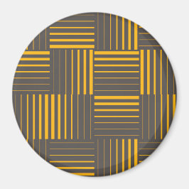 Geel, cool, uniek, trendy, moderne lijnen magneet