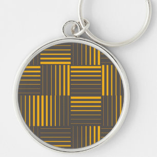 Geel, cool, uniek, trendy, moderne lijnen sleutelhanger