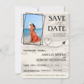 Geel Costa Rica paspoort Save The Date (Achterkant)