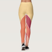 Geel Creamsicle Citrus Elegant Zomer Leggings (Achterkant)