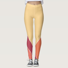 Geel Creamsicle Citrus Elegant Zomer Leggings