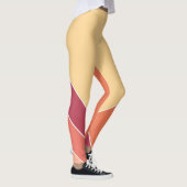 Geel Creamsicle Citrus Elegant Zomer Leggings (Rechts)