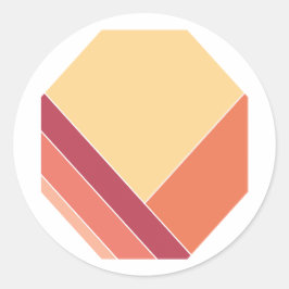 Geel Creamsicle Citrus Elegant Zomer Ronde Sticker