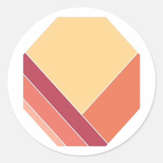 Geel Creamsicle Citrus Elegant Zomer Ronde Sticker (Voorkant)