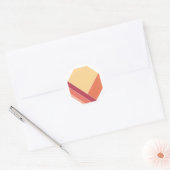 Geel Creamsicle Citrus Elegant Zomer Ronde Sticker (Envelop)